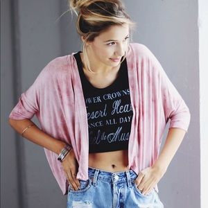 Box Cardigan / Dusty Rose Tea